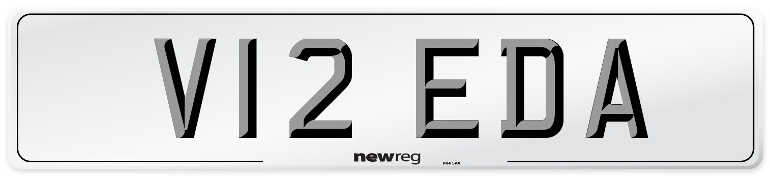 V12 EDA Number Plate from New Reg
